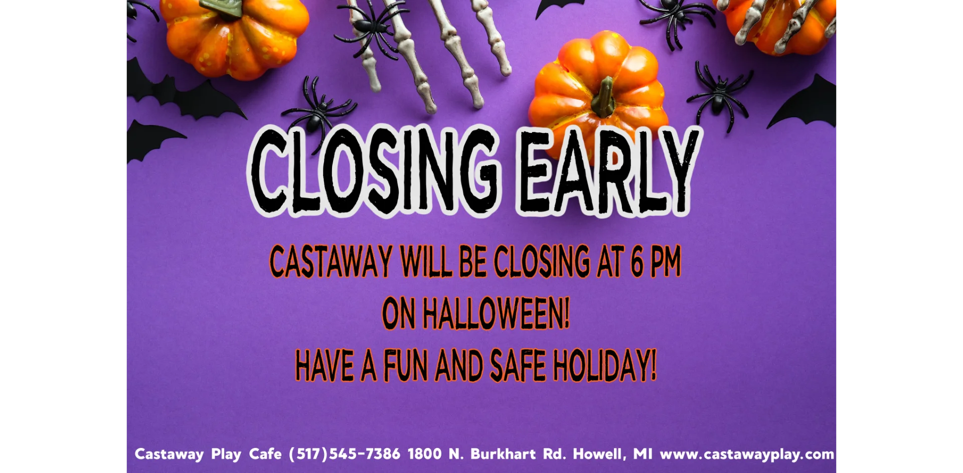 Castaway Play Halloween Closing Early Castaway Play Halloween Closing Early