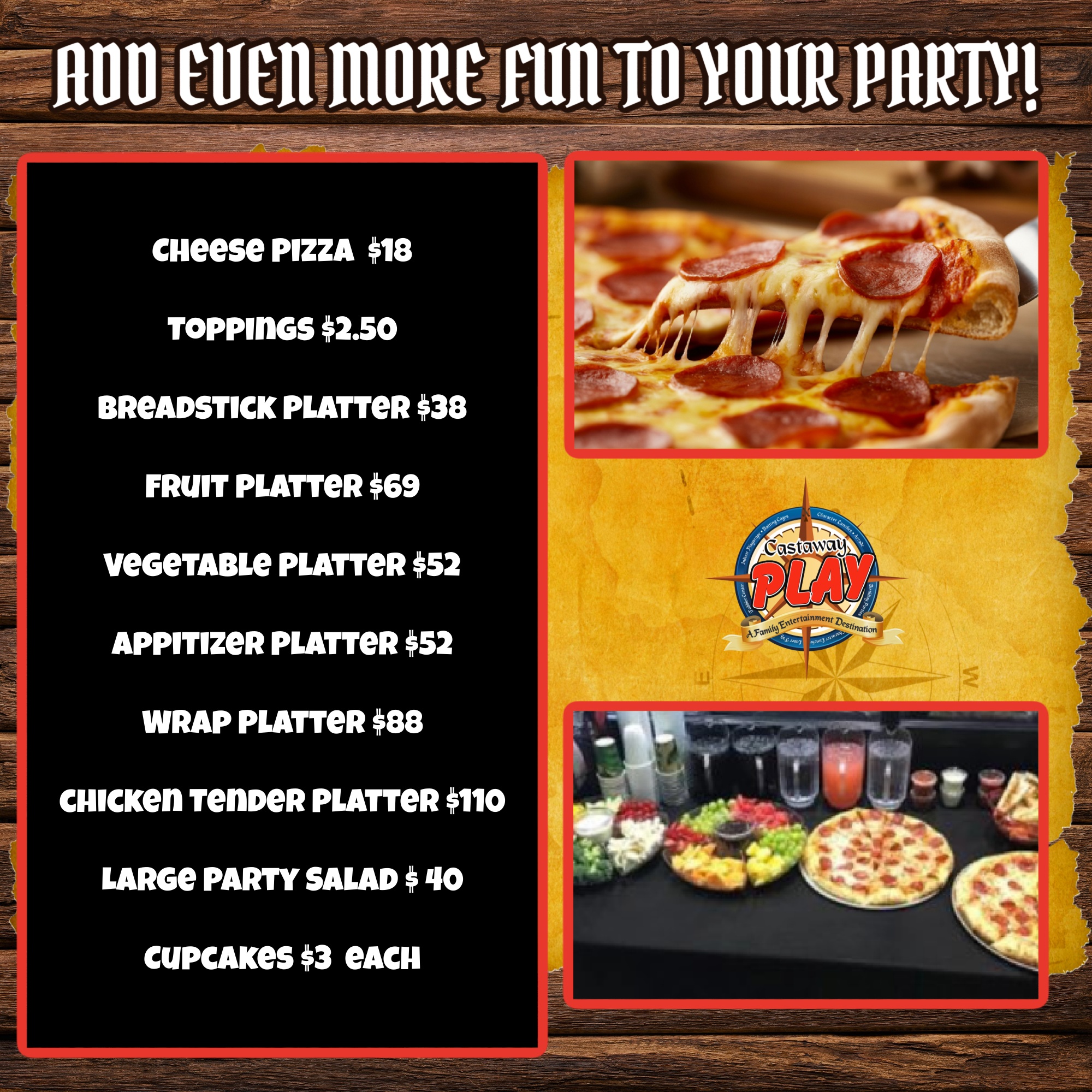 Castaway Play Party Add-ons Menu Castaway Play Party Add-ons Menu